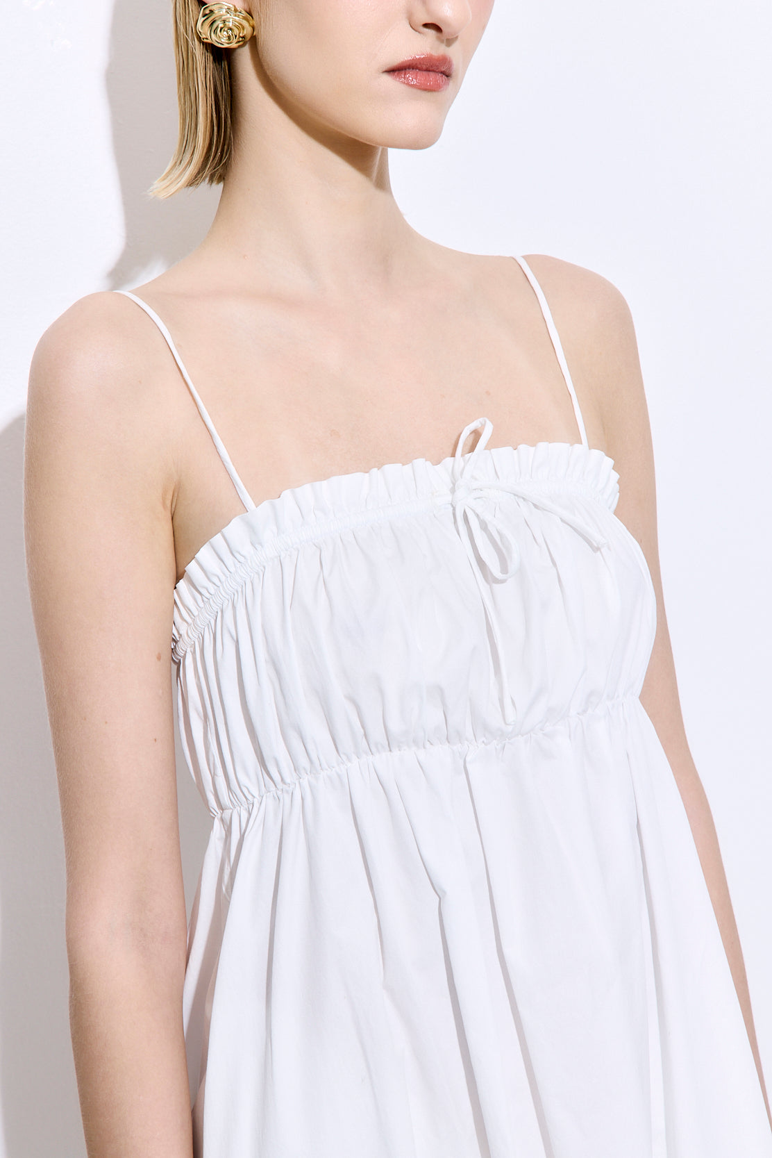 Ruffled Poplin Maxi Dress