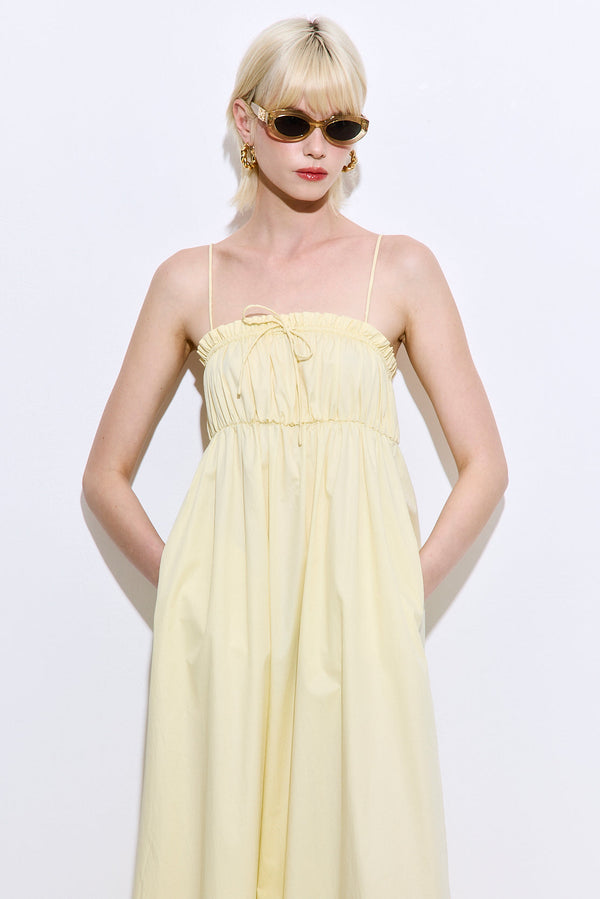 Ruffled Poplin Maxi Dress