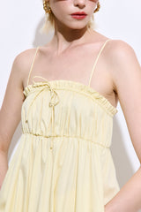 Ruffled Poplin Maxi Dress