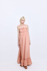 Ruffled Poplin Maxi Dress