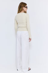 Ribbed V Neck Cardigan