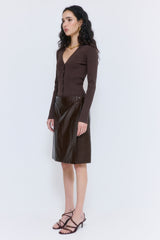 Ribbed V Neck Cardigan