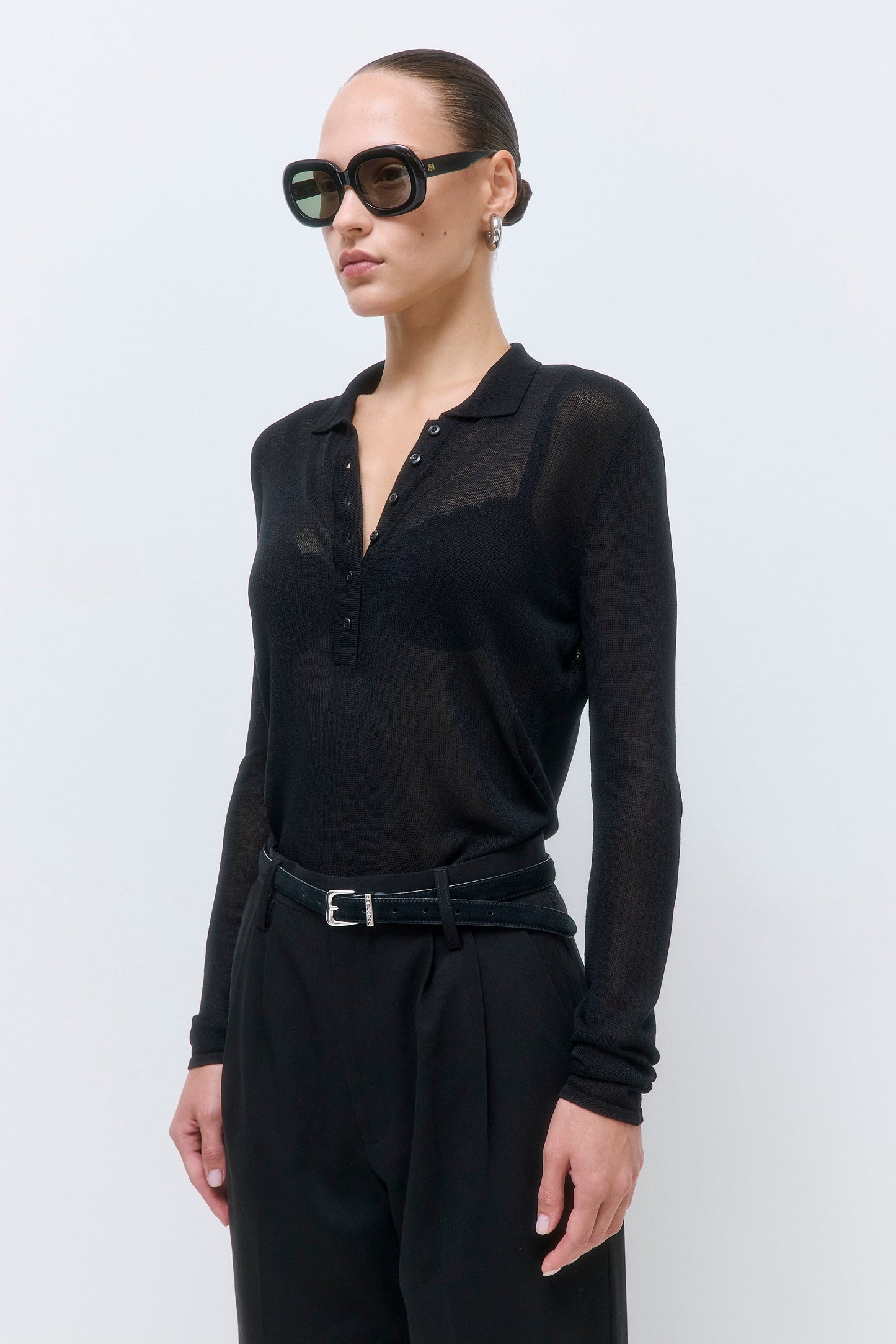 Sheer Polo Tee