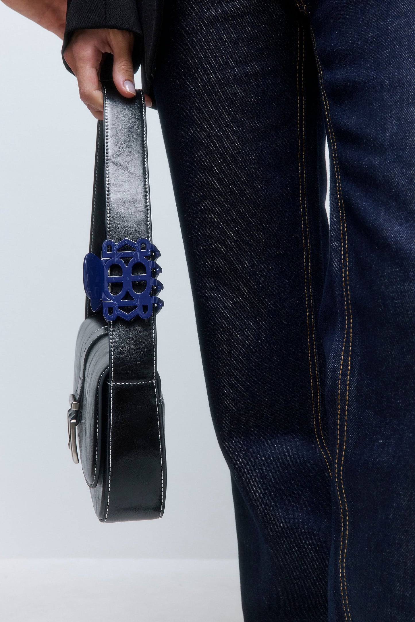 Black x Navy Claw Clip Set (2 pieces)