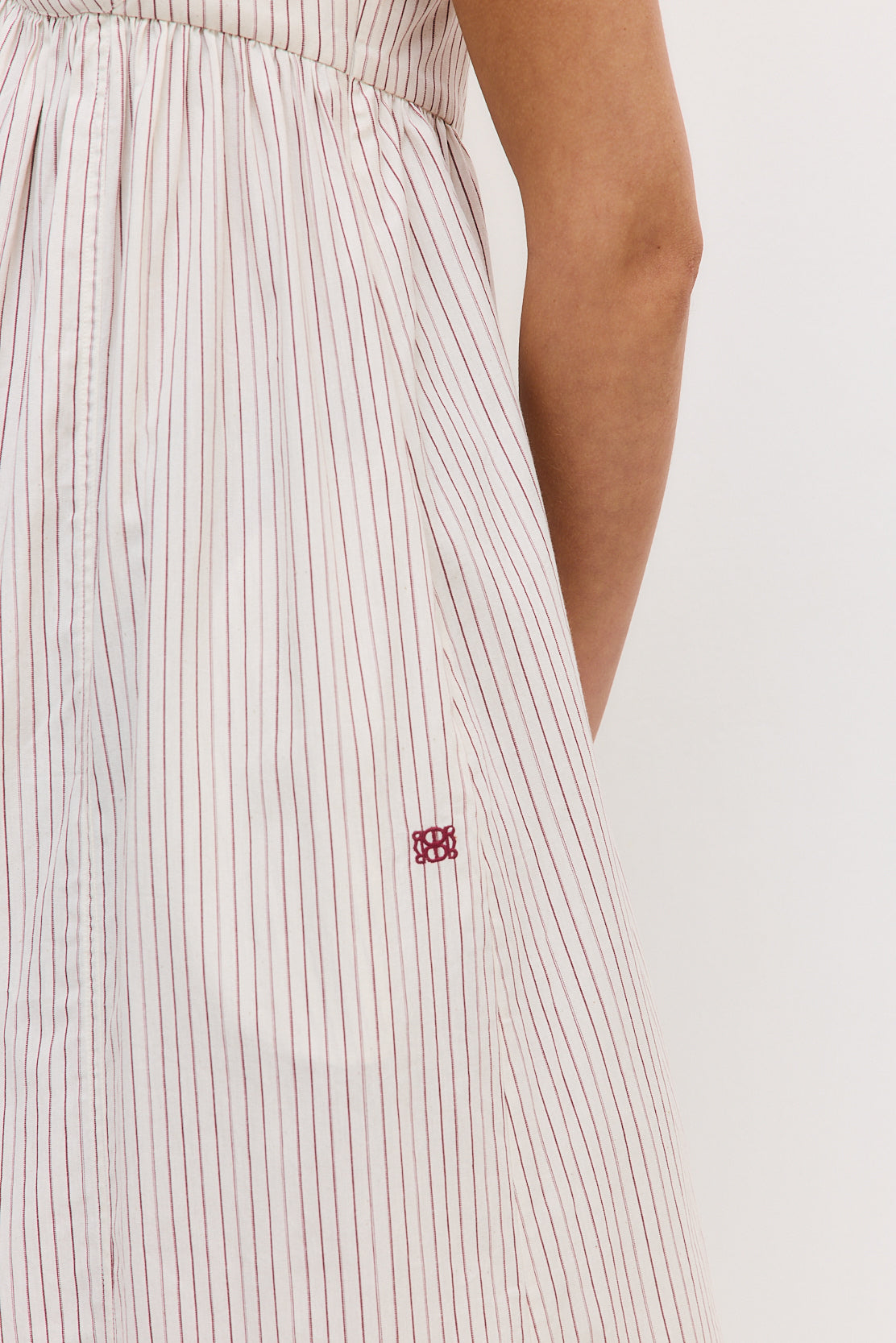 Cupped Poplin Maxi Dress