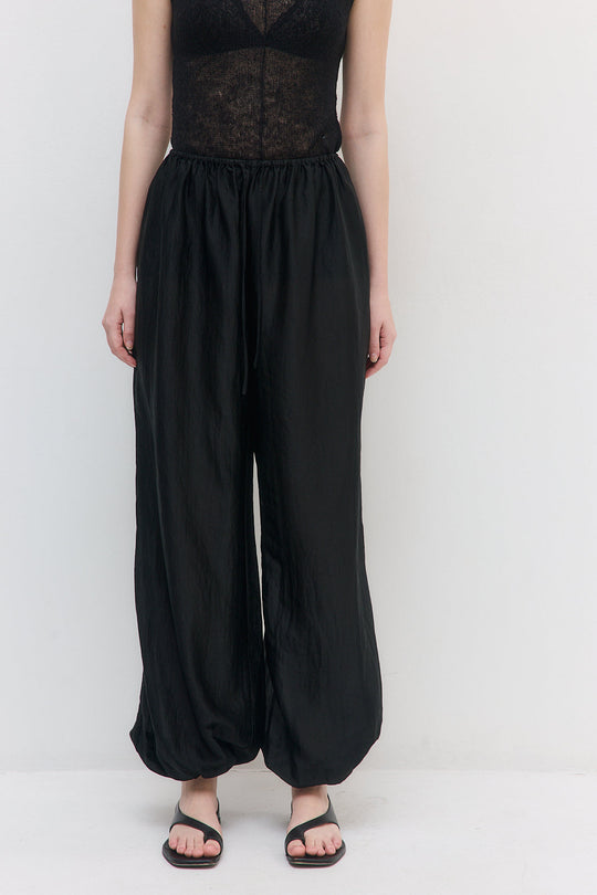 Semi Sheer Chiffon Balloon Pants