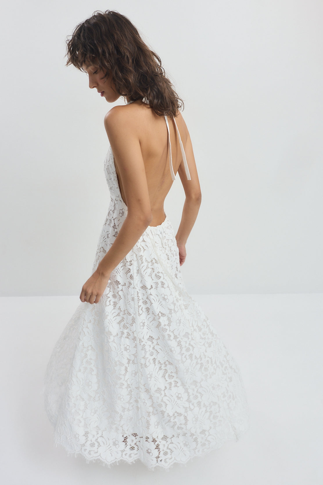Deep V Lace Dress