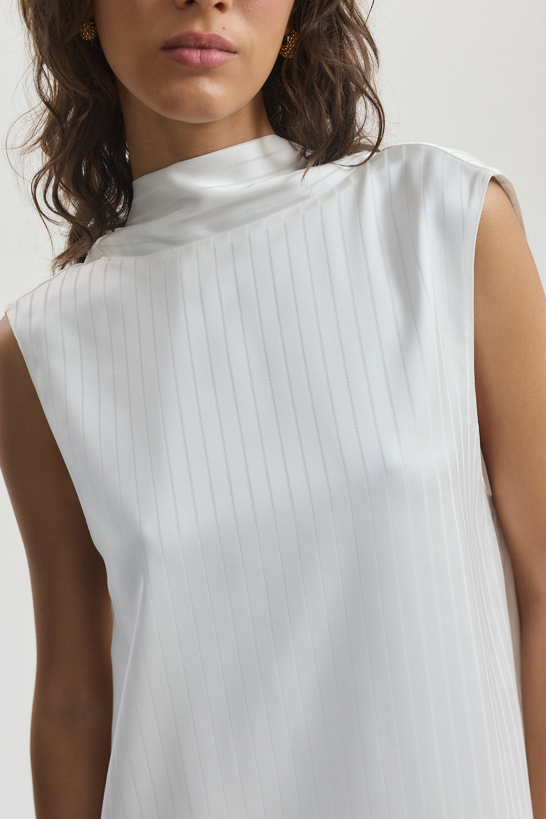 V Back Scarf Dress