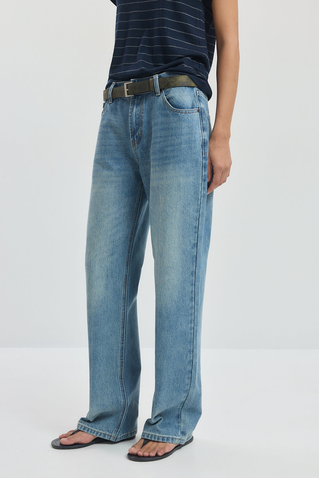 No.11| Mid Rise Full Length Baggy Denim