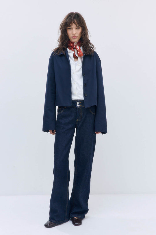 Straight Cropped Trench Coat