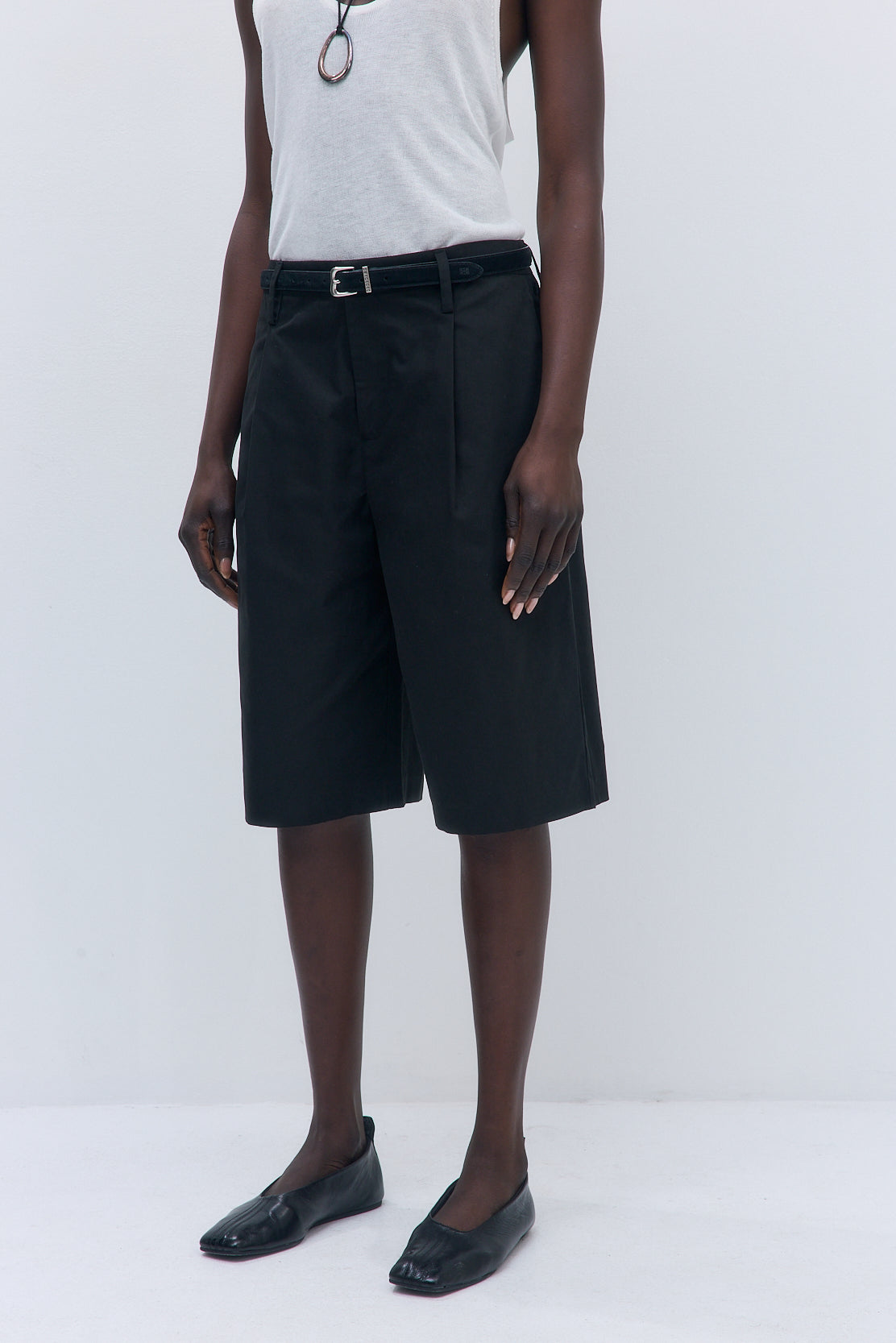 Mid Rise Bermuda Shorts