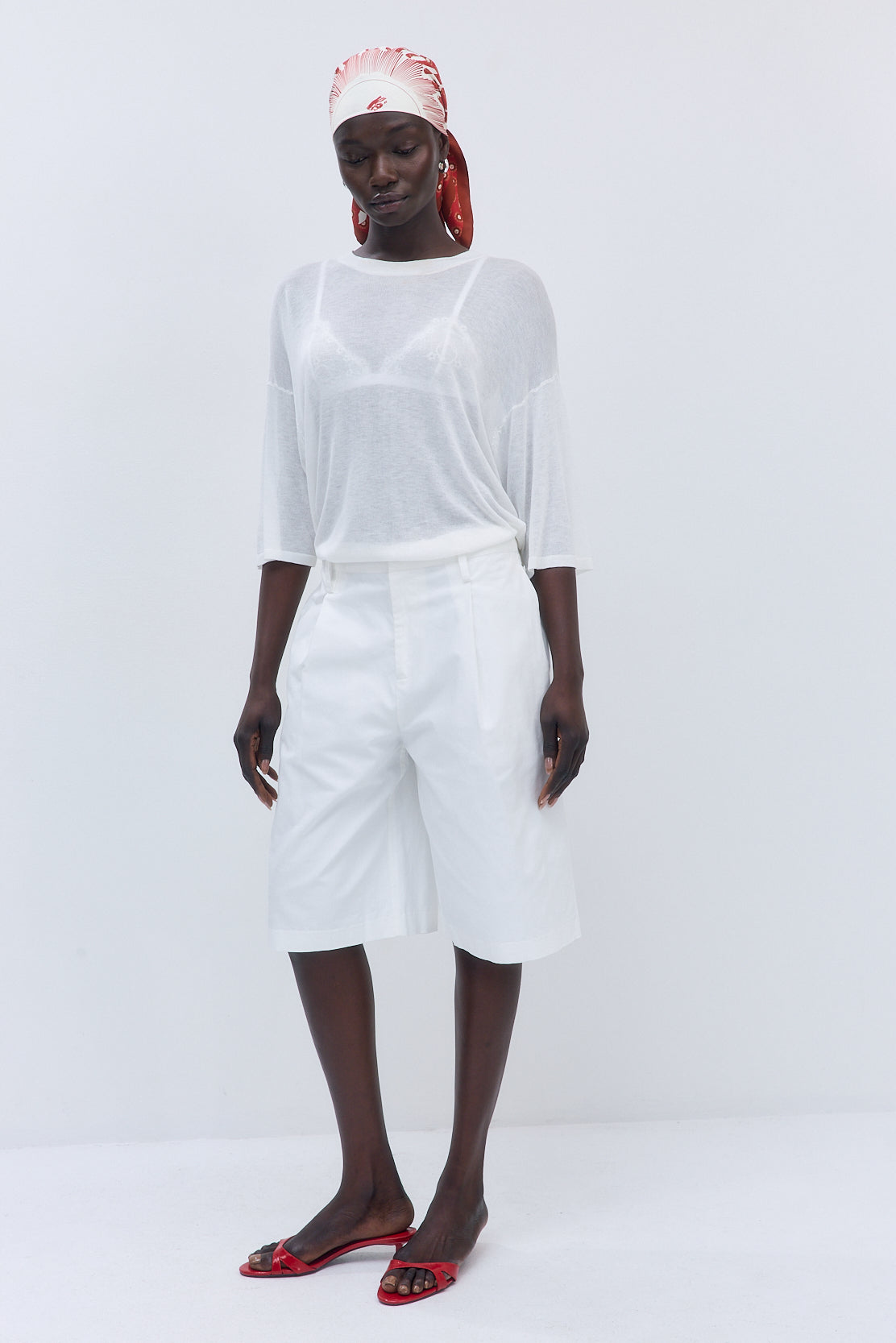 Mid Rise Bermuda Shorts