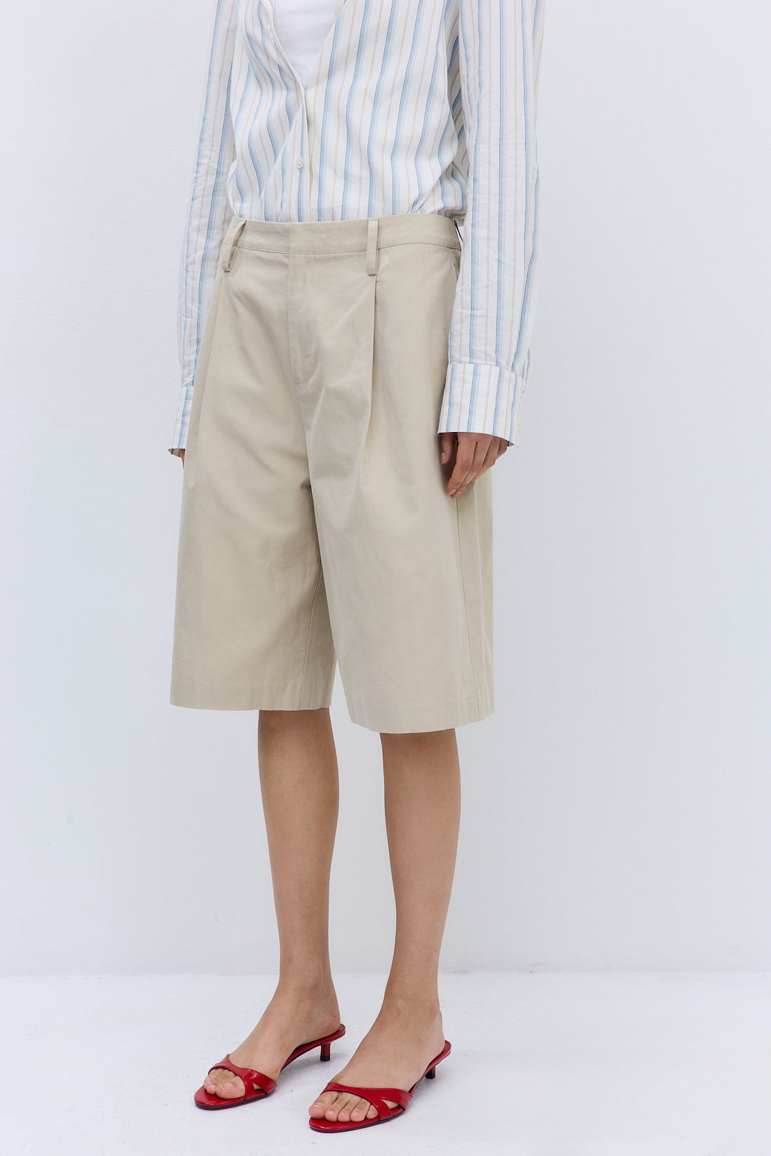 Mid Rise Bermuda Shorts