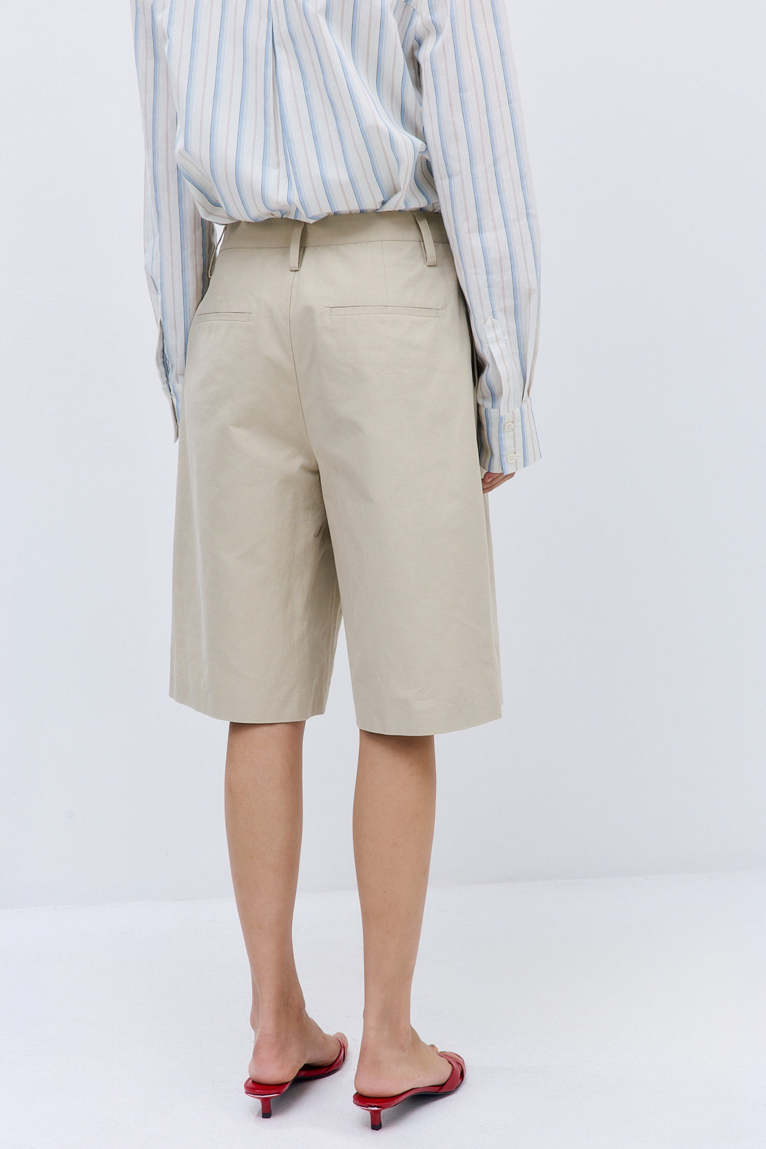 Mid Rise Bermuda Shorts