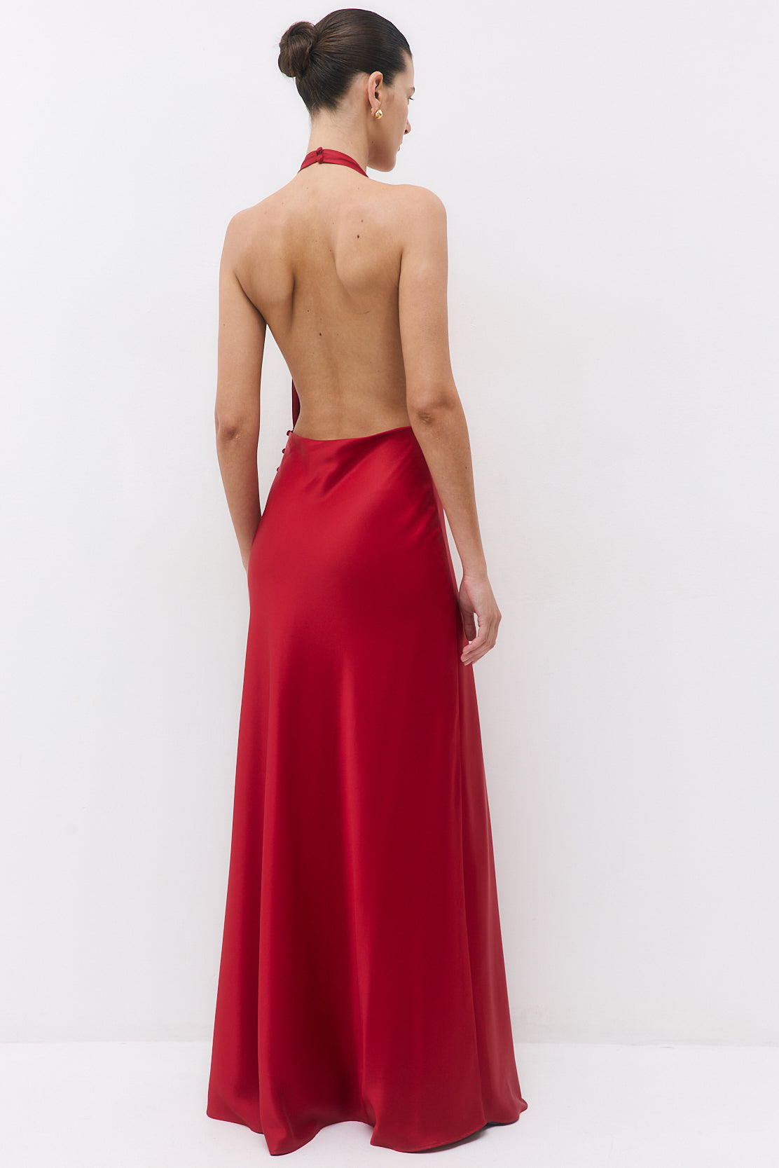 Satin Halter Maxi Dress