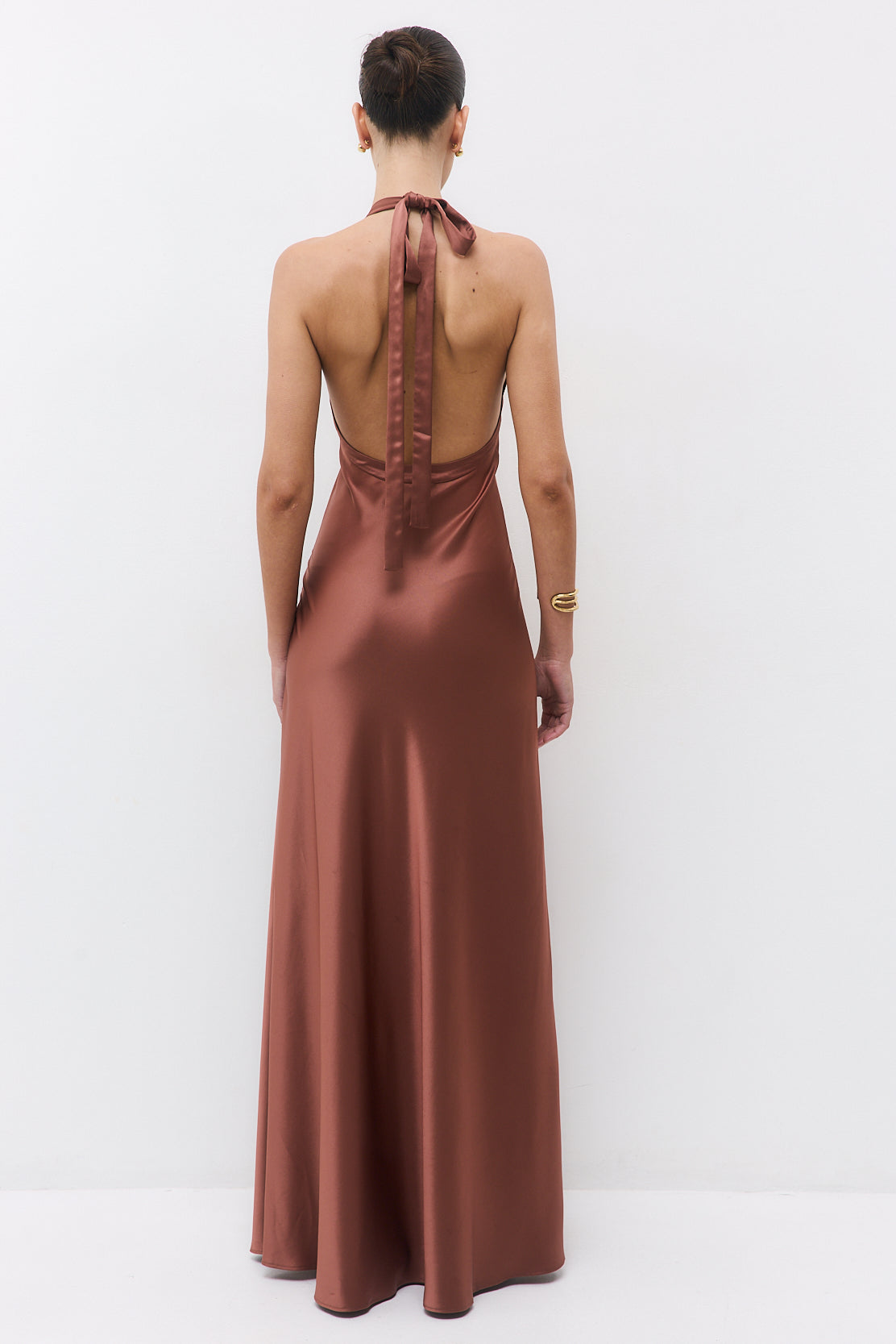 Satin Cup Maxi Dress
