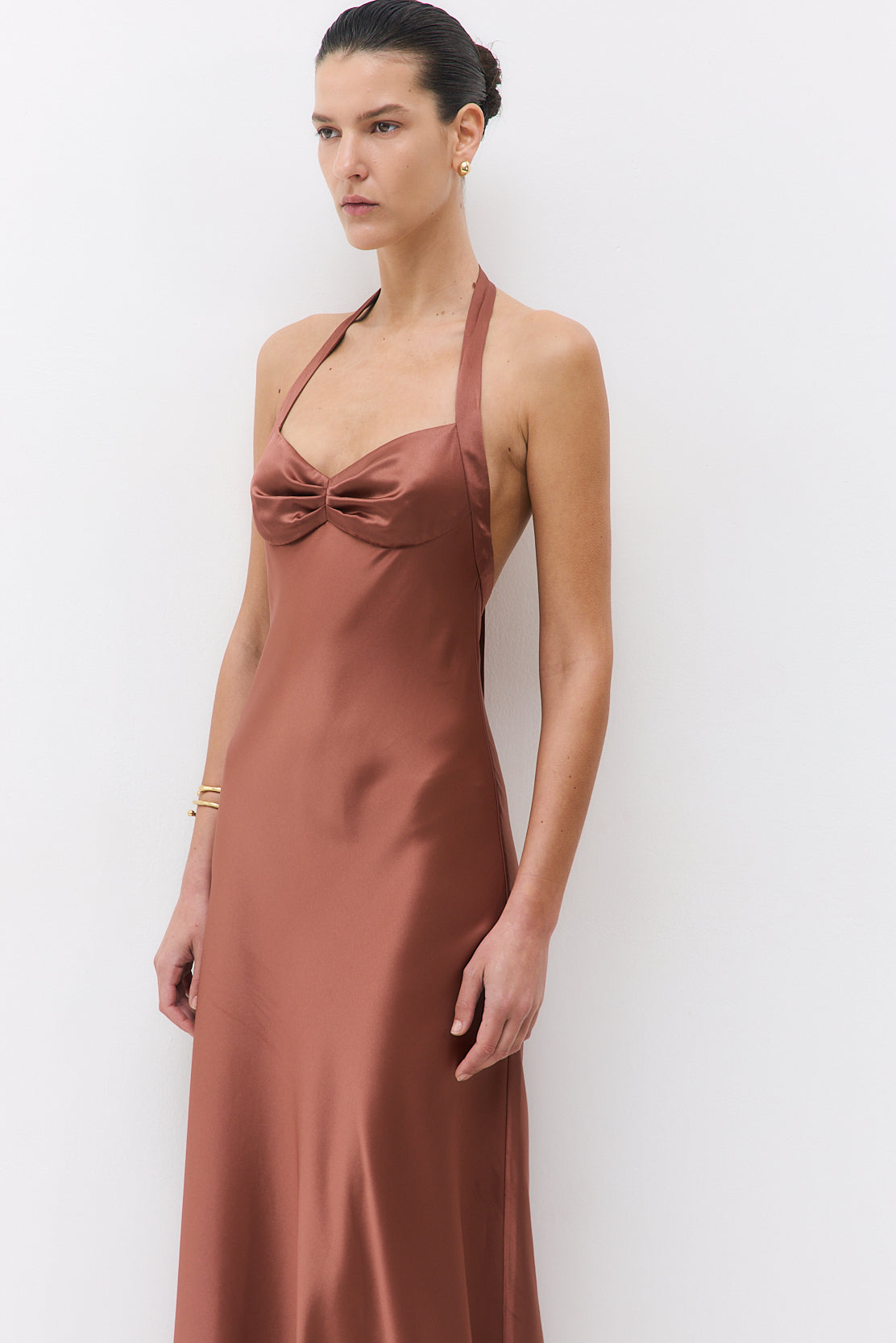 Satin Cup Maxi Dress