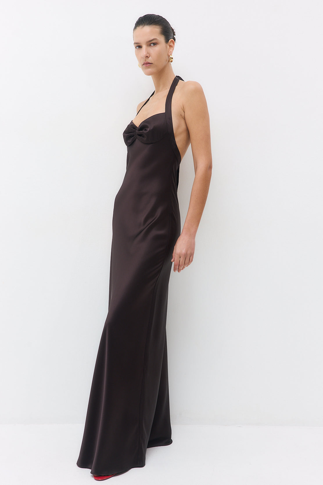 Satin Cup Maxi Dress