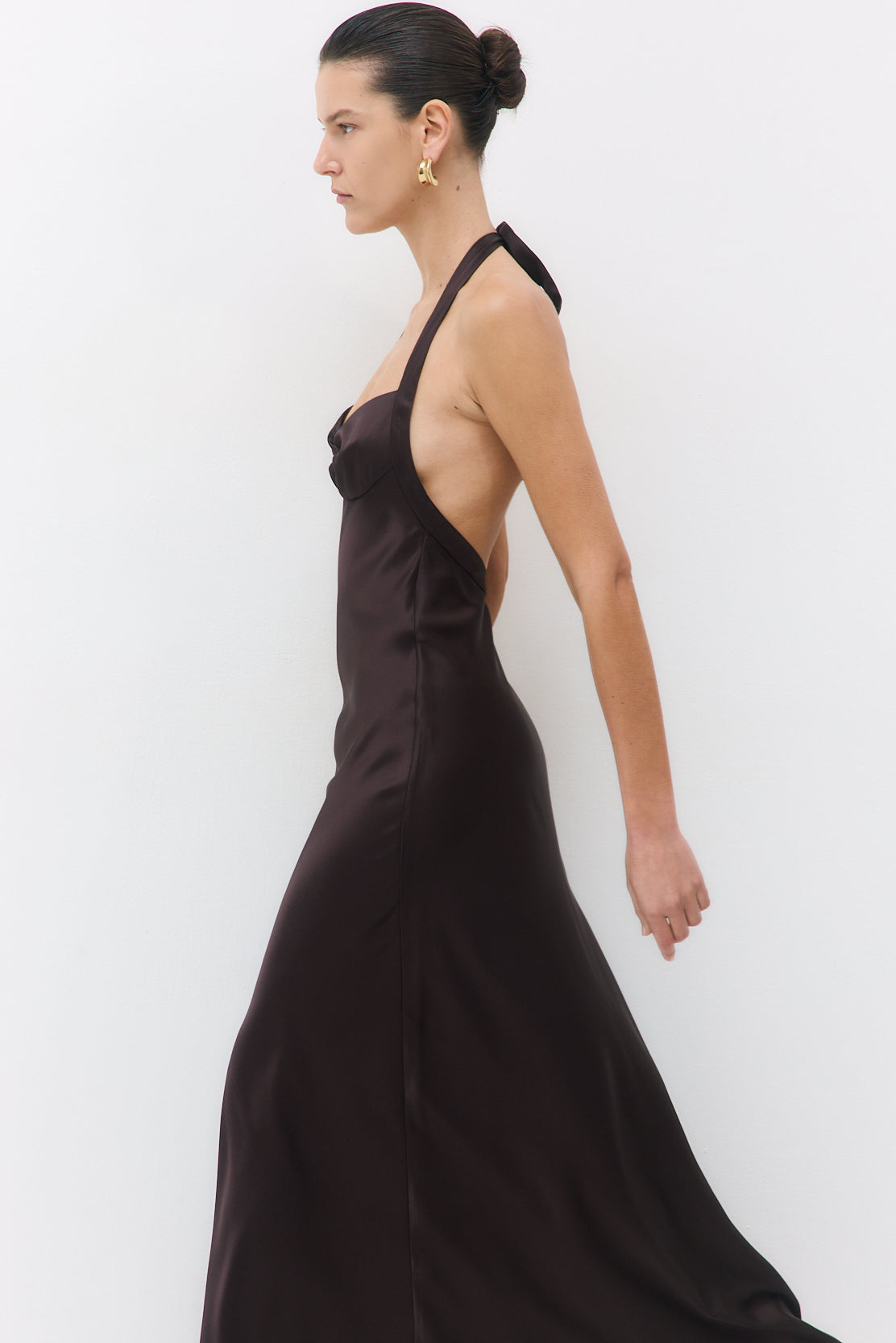 Satin Cup Maxi Dress