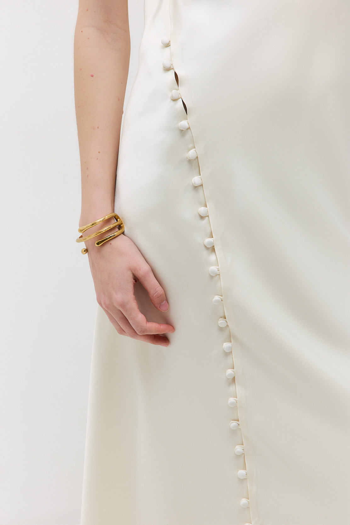 Satin Drape Maxi Dress