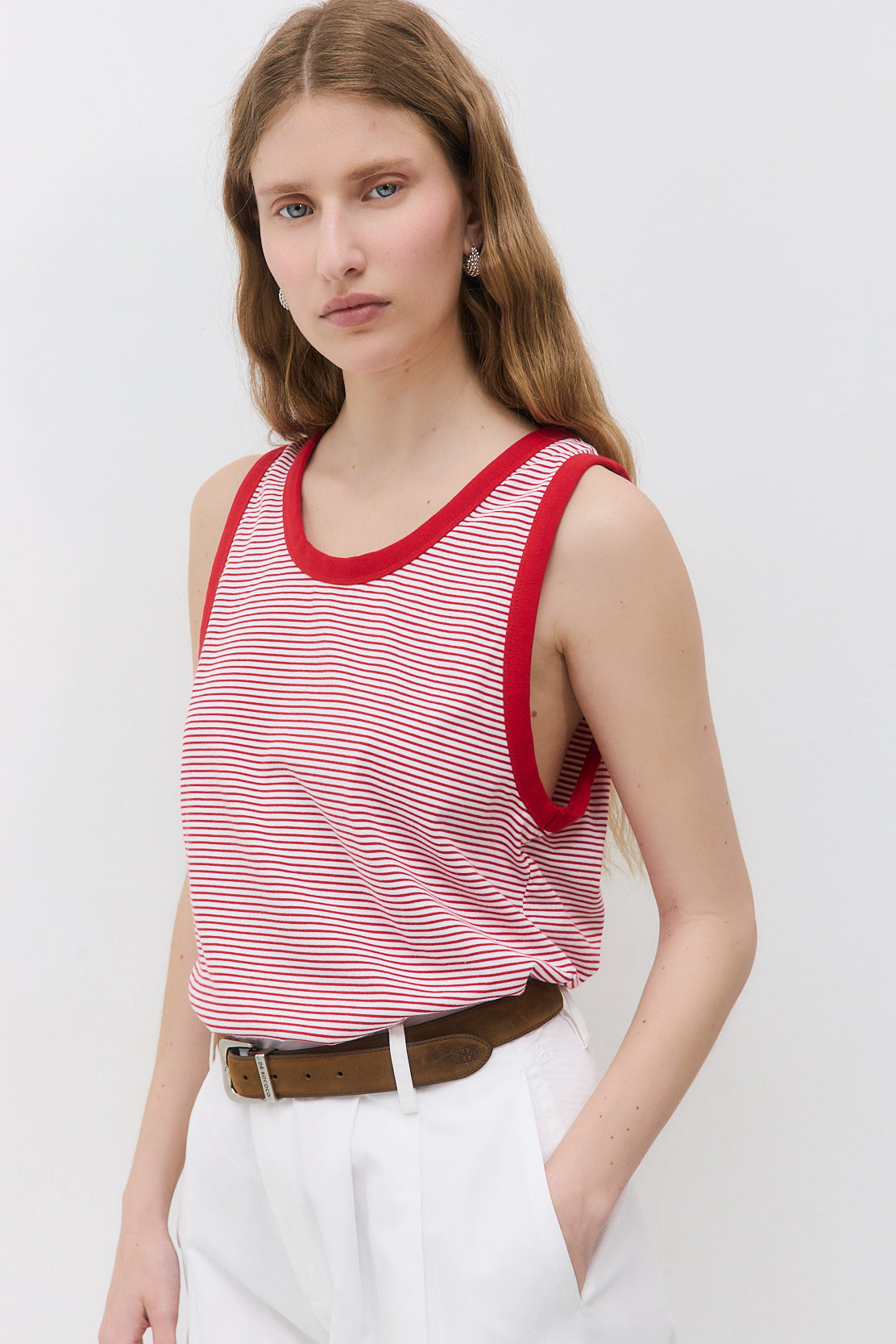 Striped Cotton Tank Top