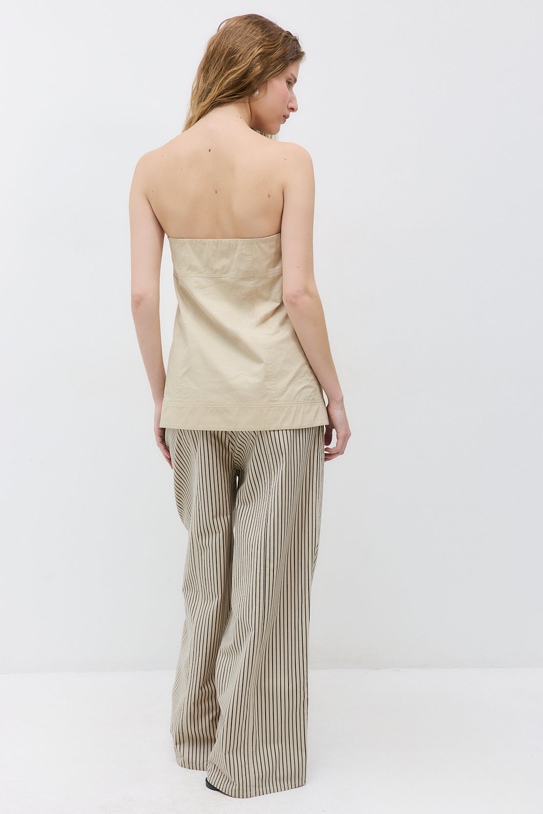 Strapless Poplin Top