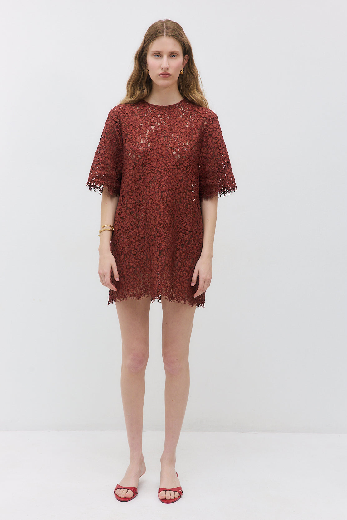Boxy Lace Mini Dress