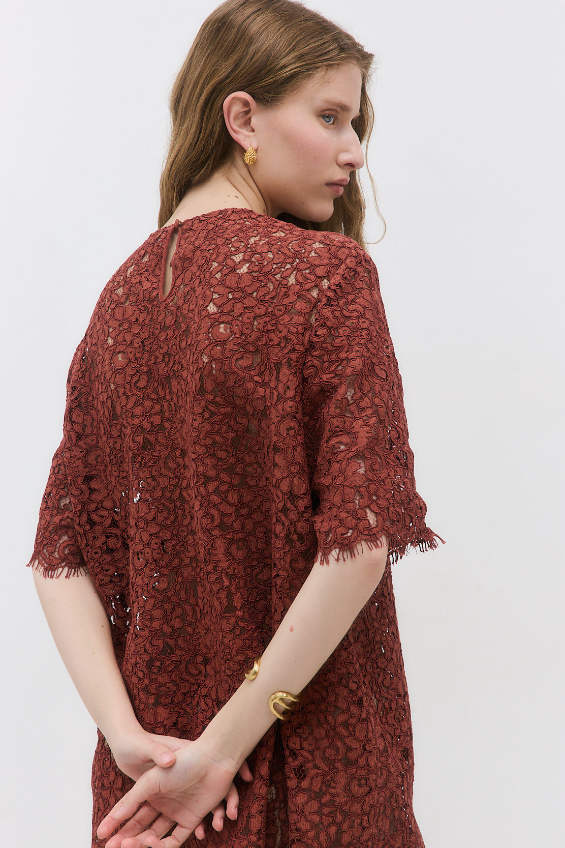 Boxy Lace Mini Dress