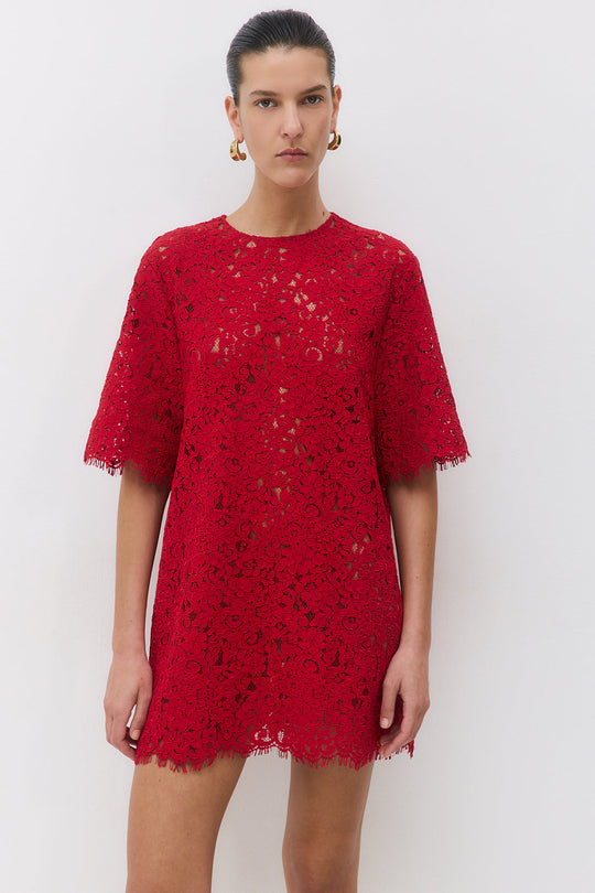 Boxy Lace Mini Dress