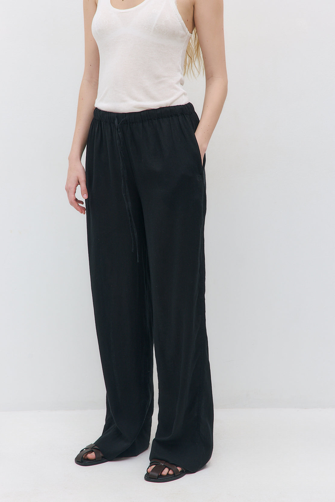 Straight Leg Linen Pants