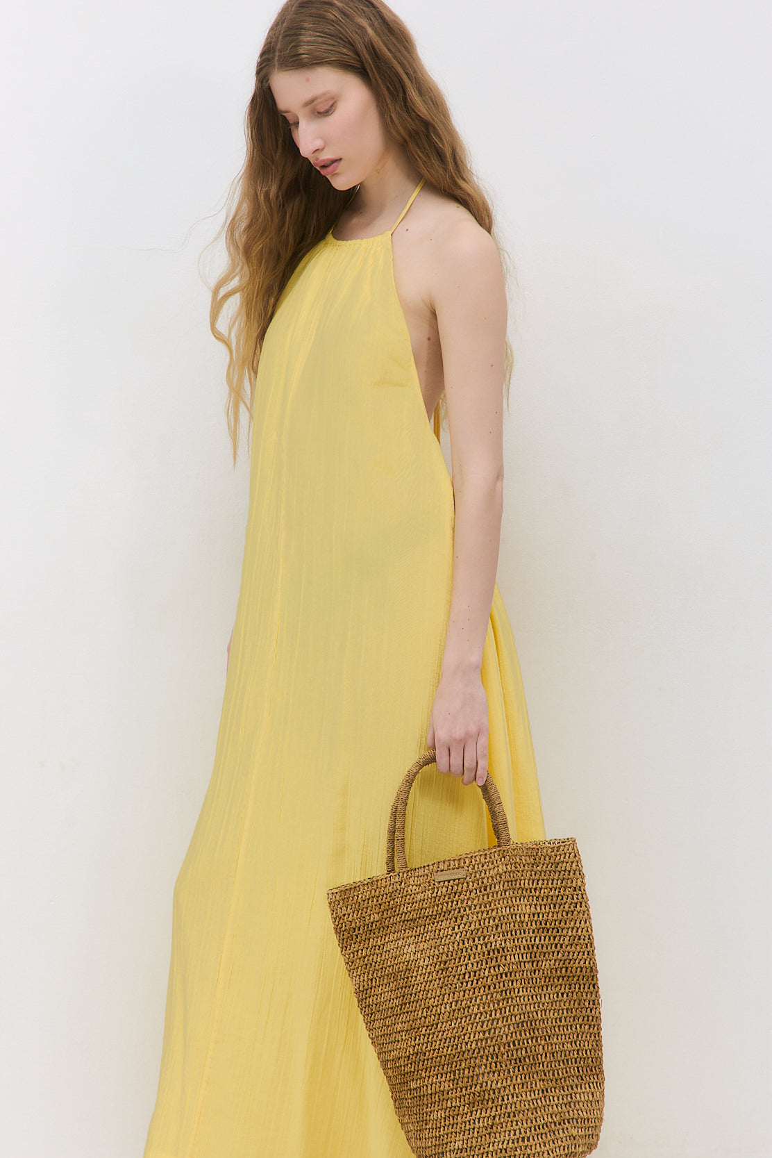 Raffia Crochet Bucket Bag