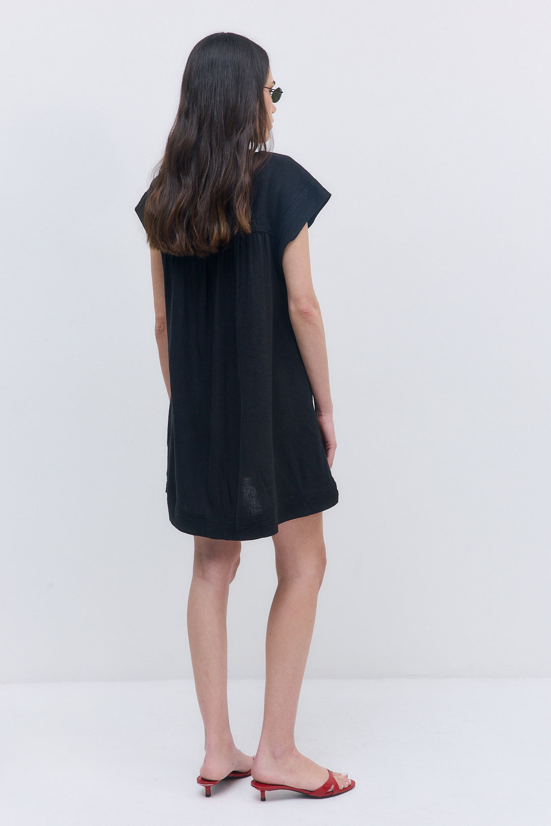 Linen String Tie Dress