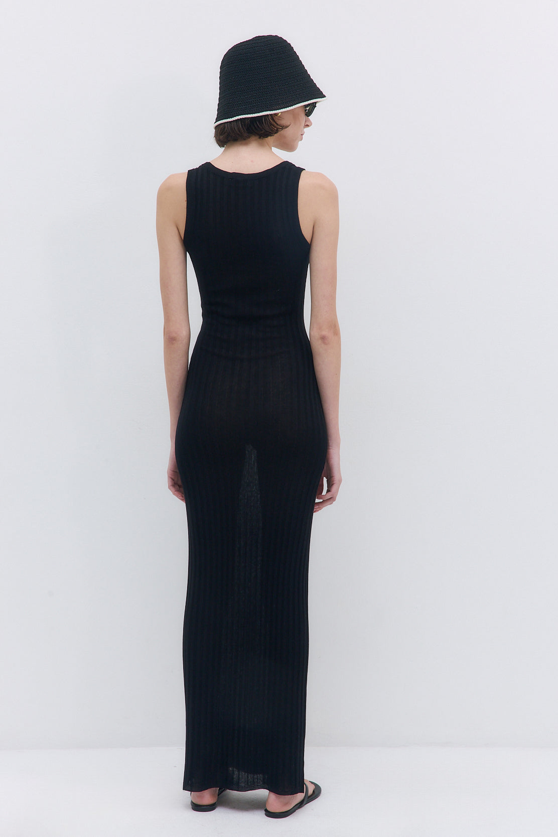 Deep Scoop Ribbed Maxi Dress