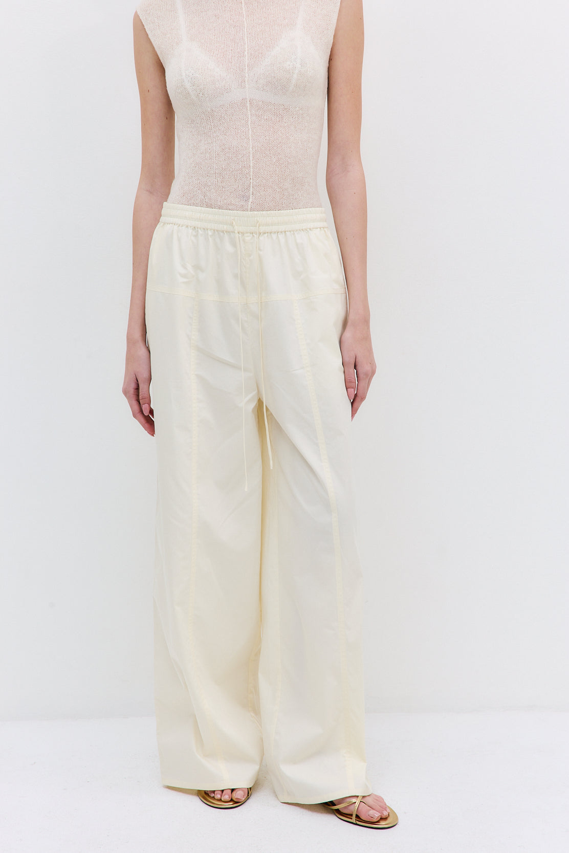 Poplin Wide Leg Pants