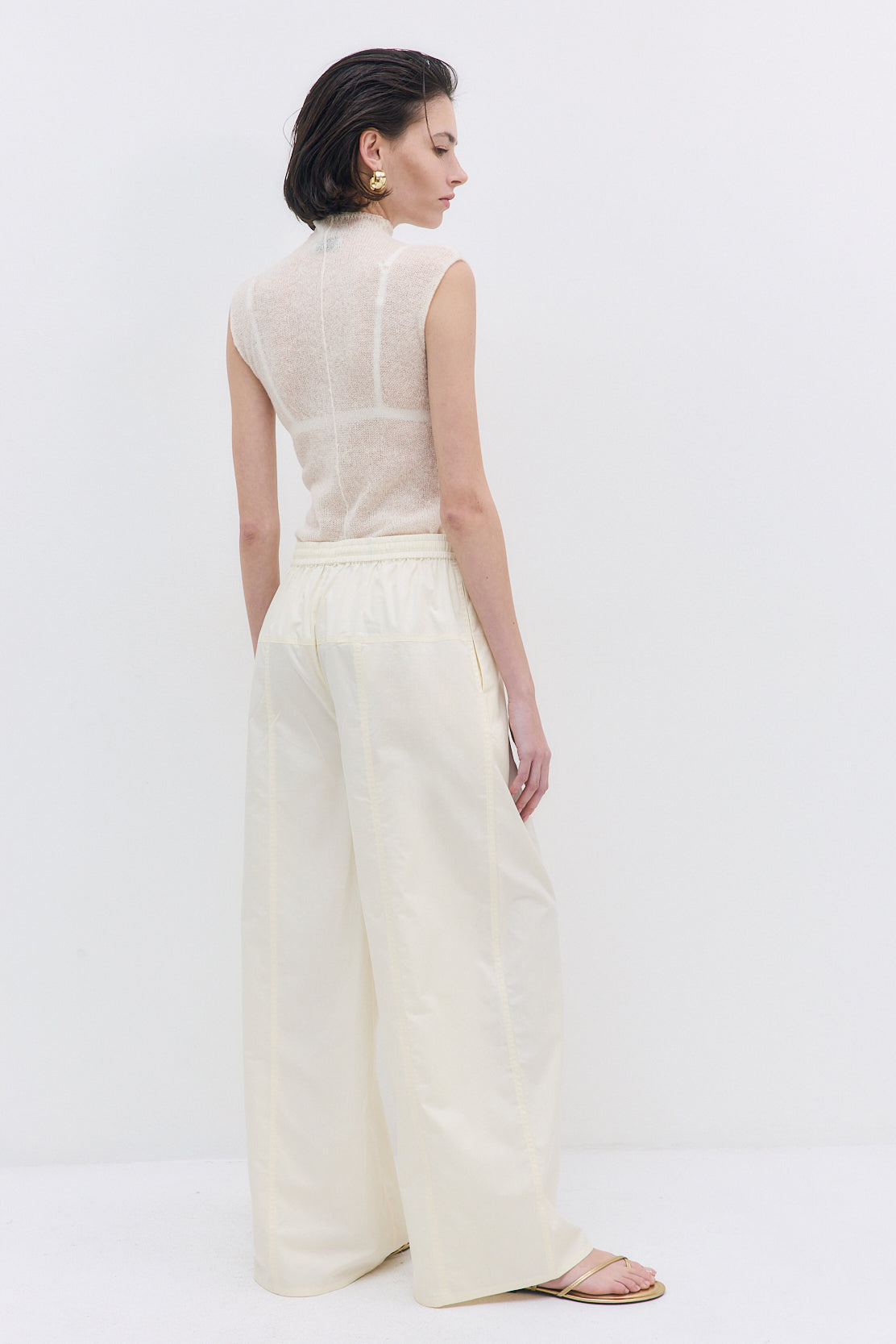 Poplin Wide Leg Pants