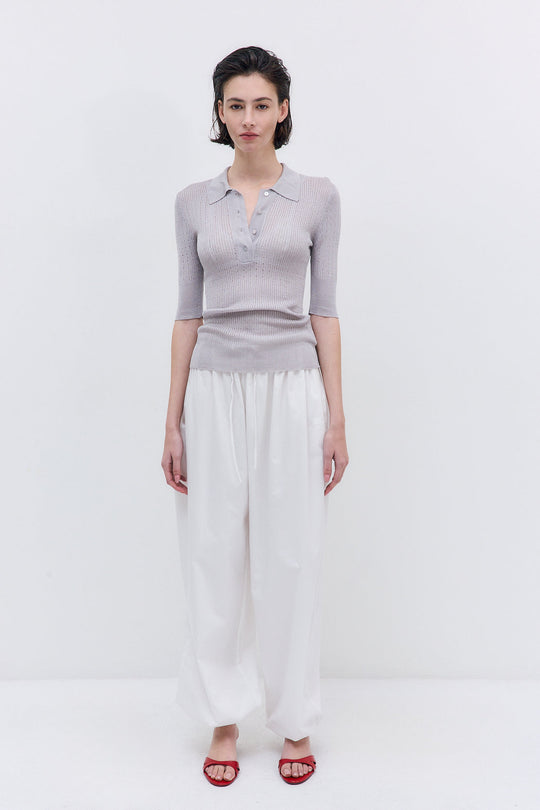 Sheer Crochet Polo - Dé Rococo