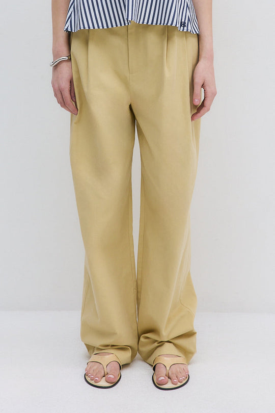 Pleated Barrel Pants