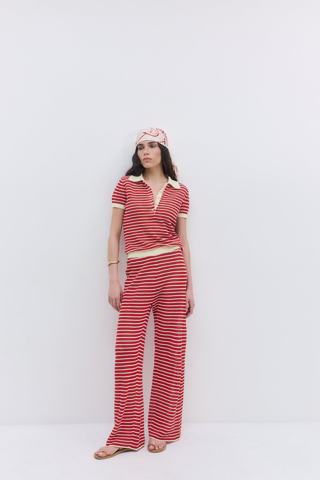 Striped Crochet Pants