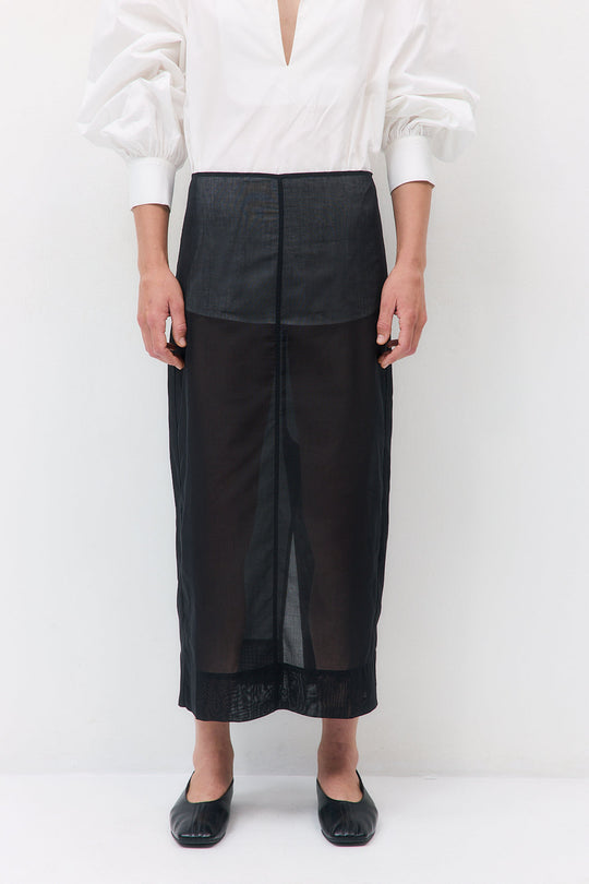 Sheer Organza Midi Skirt - Dé Rococo