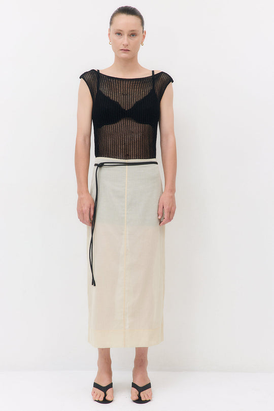 Sheer Organza Midi Skirt - Dé Rococo