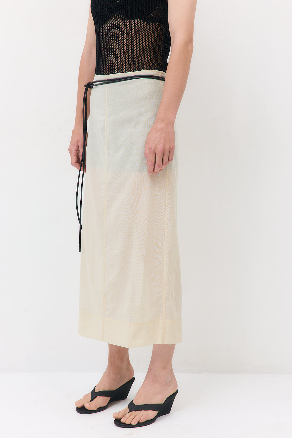 Sheer Organza Midi Skirt - Dé Rococo