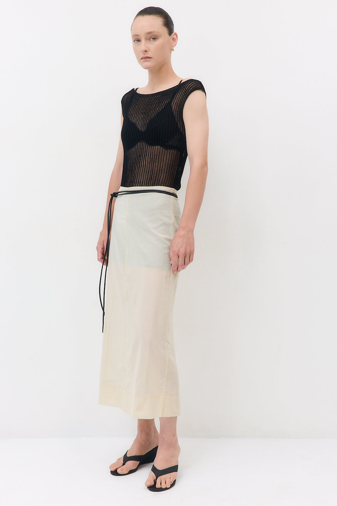 Sheer Organza Midi Skirt - Dé Rococo