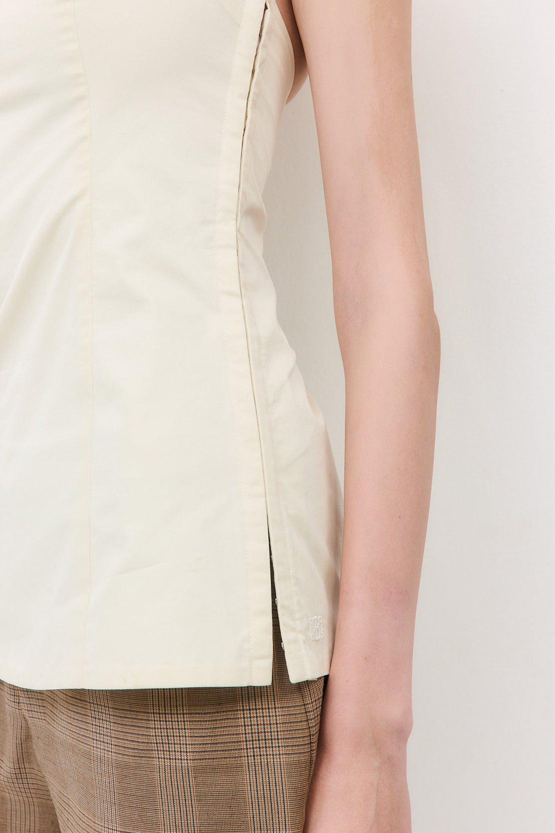 Fitted Poplin Halter Neck