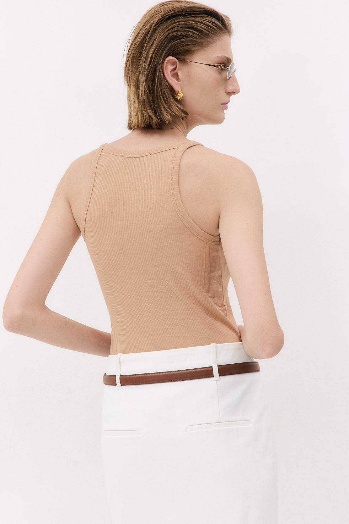 Ribbed Scoop Neck Tank