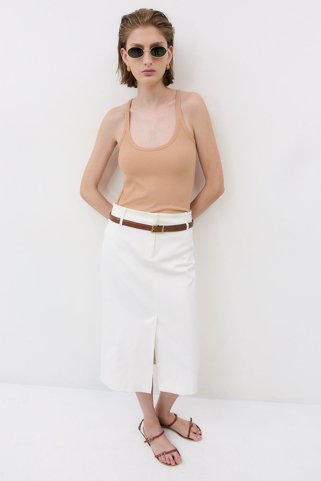 Ribbed Scoop Neck Tank
