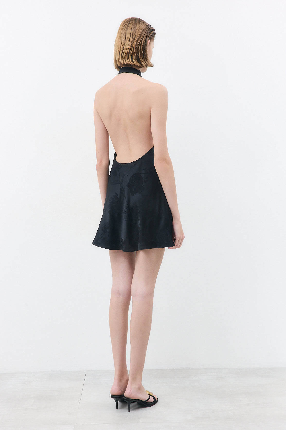 Satin Drape Mini Dress