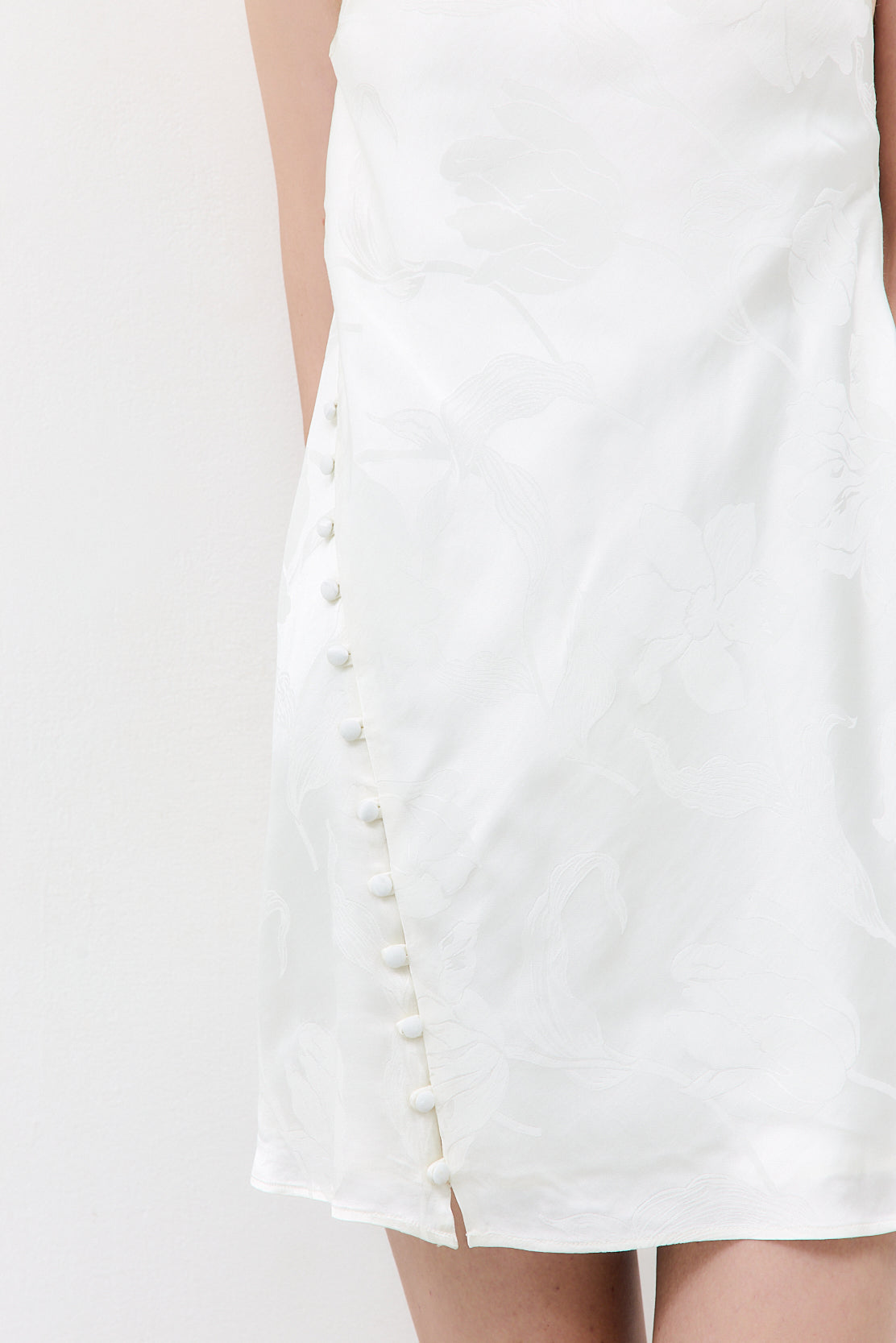 Satin Drape Mini Dress