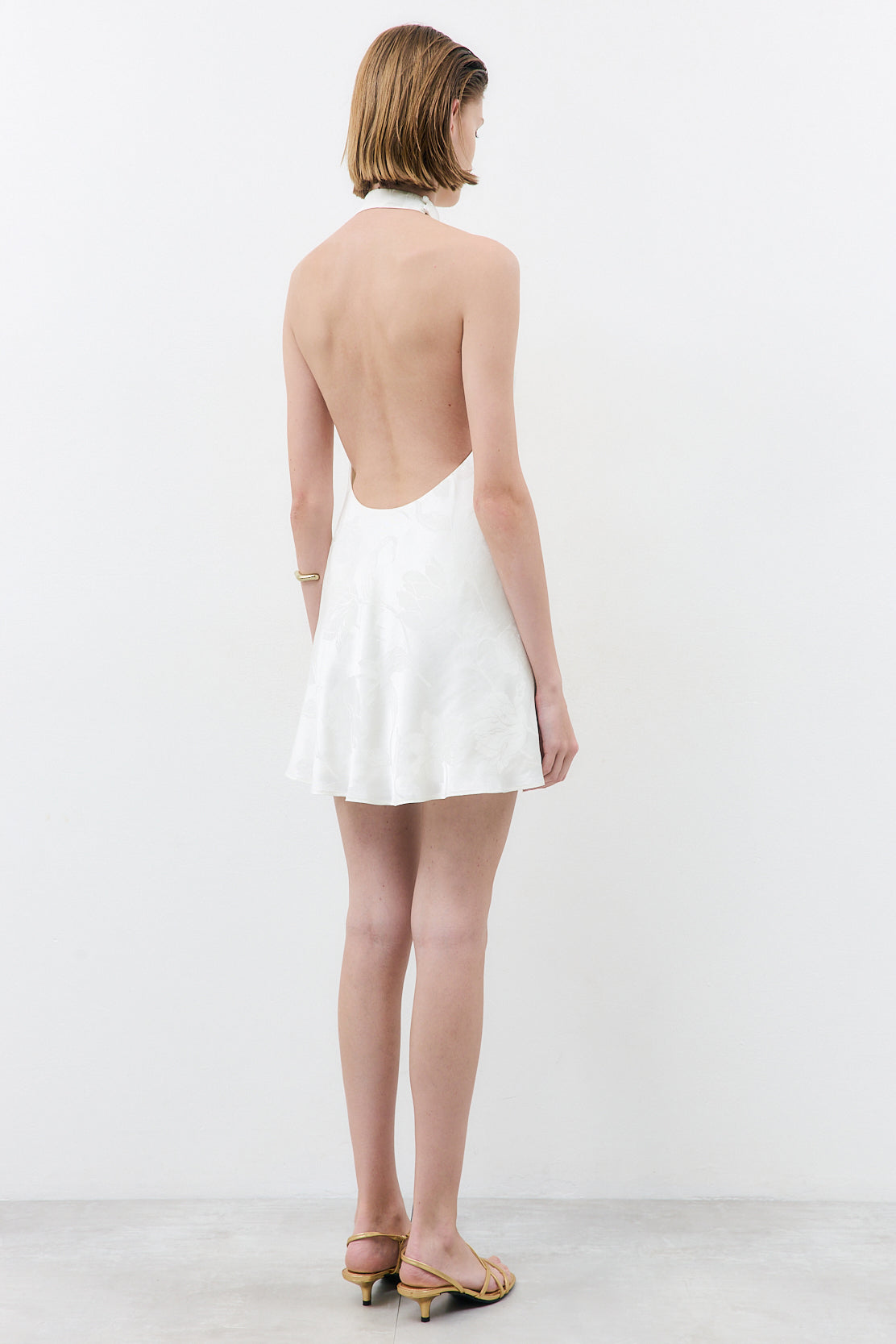 Satin Drape Mini Dress