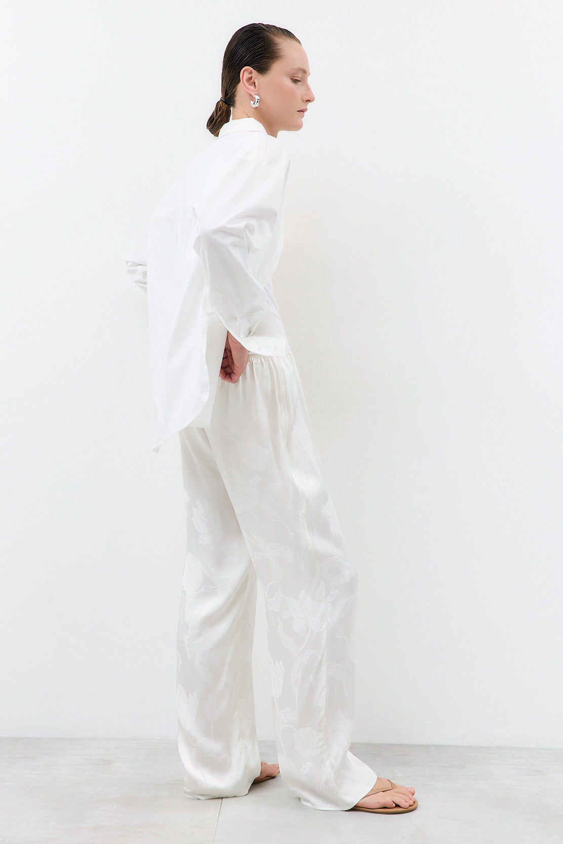 Straight Leg Satin Pants