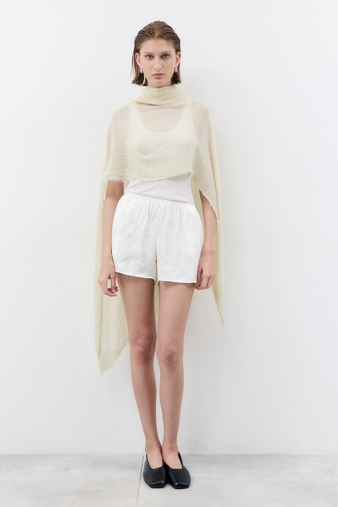 Mid Waist Satin Shorts